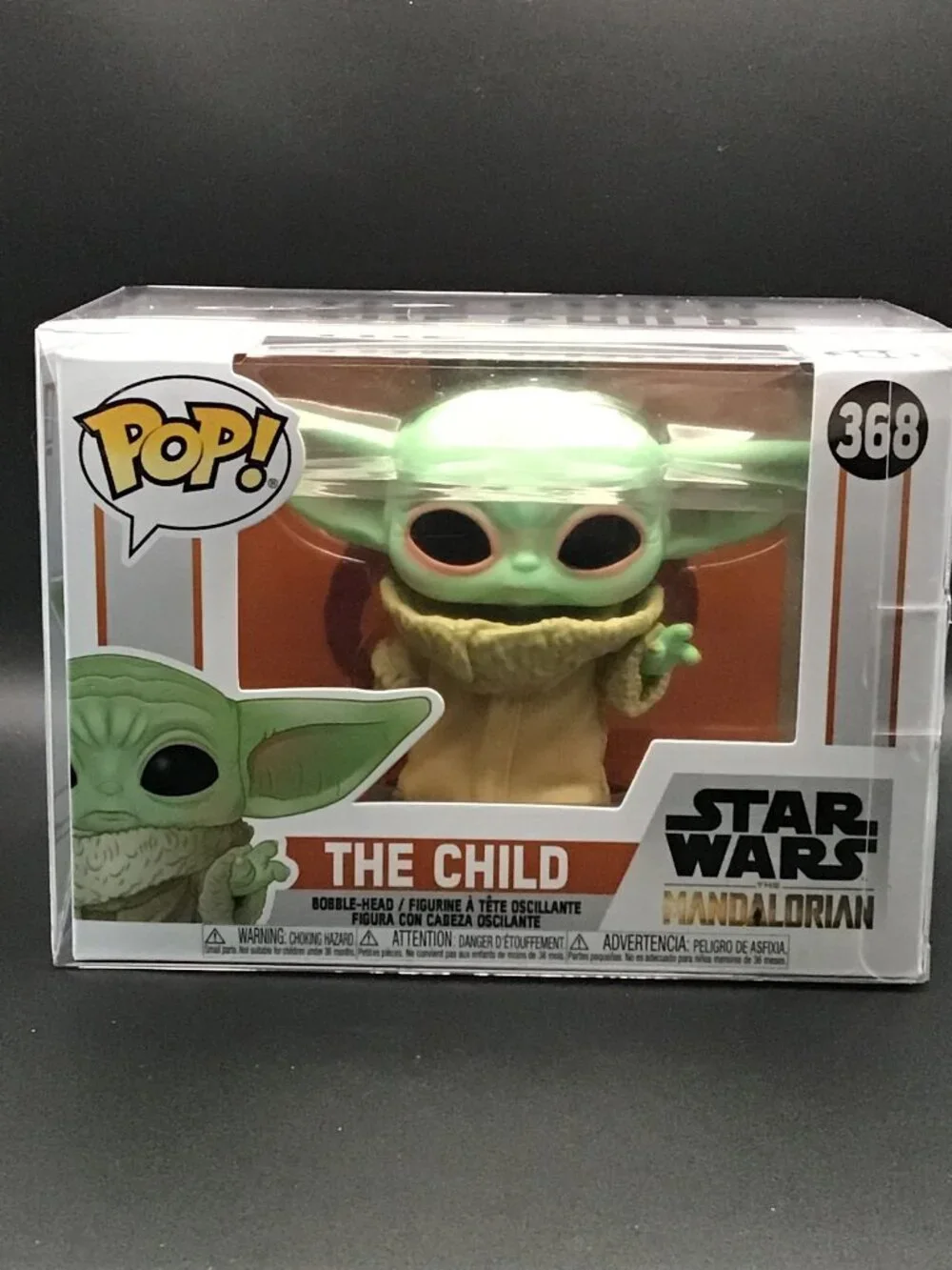 Funko Pop Star Wars Mandalorian The Child Baby Yoda Grogu #368 w/Pop Protector